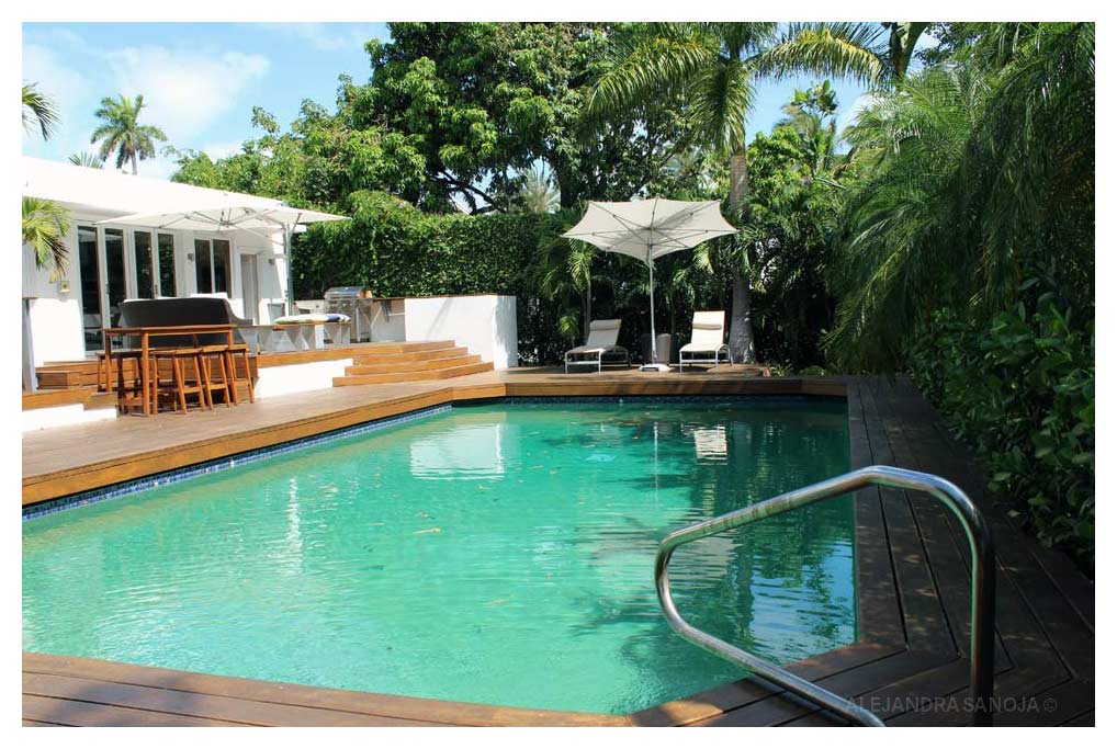 Pool - Desk - Patio Miami Beach House Alejandra Sanoja Design